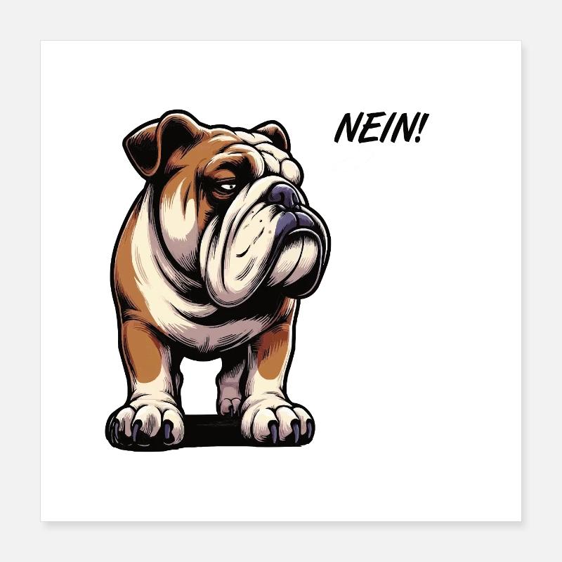 Pas de bouledogue anglais Bully Bully Owner Poster 40 x 40 cm