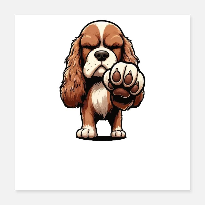 Parle à la patte Cocker Spaniel Cocker Dog Poster 40 x 40 cm