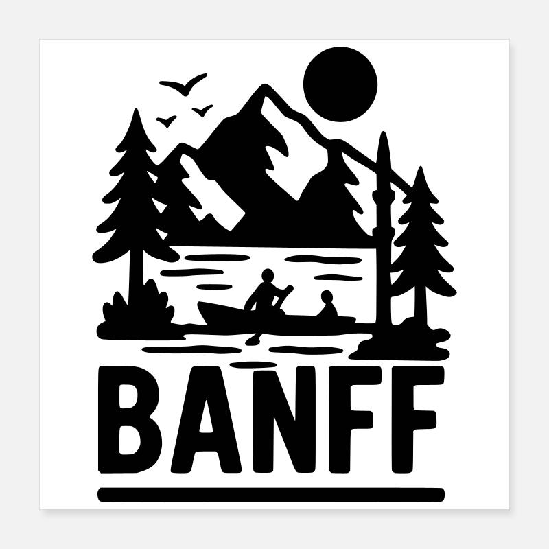 Parc national de Banff Poster 40 x 40 cm