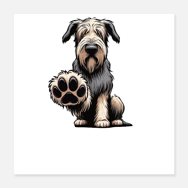 Talk to the paw Irish Wolfhound Wolfhound Wolfhound Poster 16" x 16" (40x40 cm)
