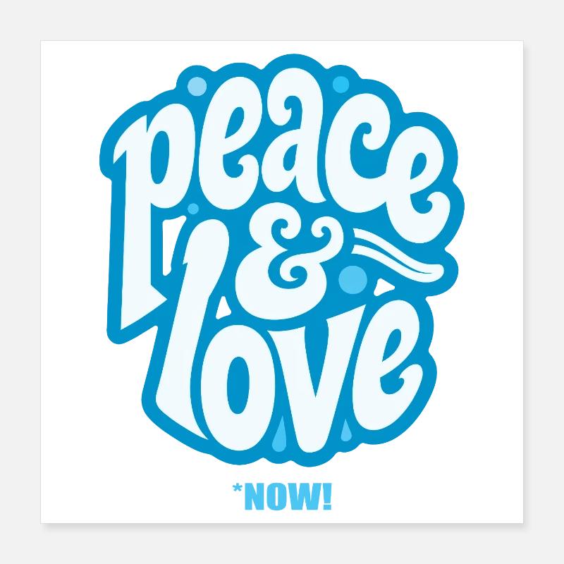 PEACE LOVE #3 - let's talk Poster 40 x 40 cm