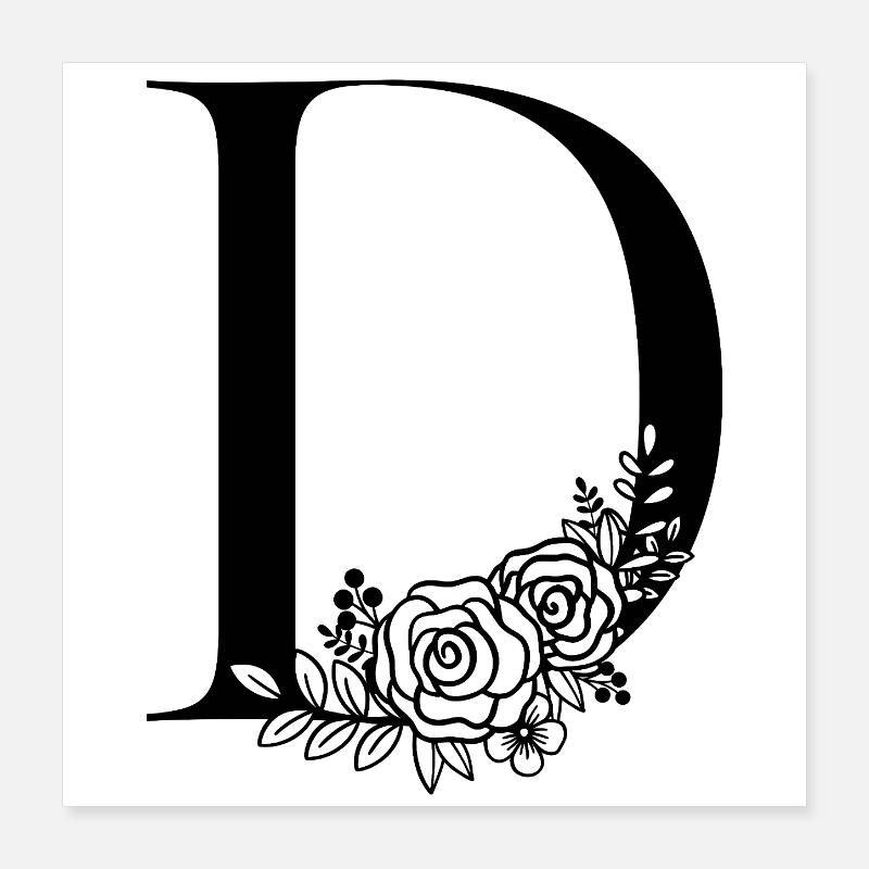 Alphabet D Poster 40 x 40 cm