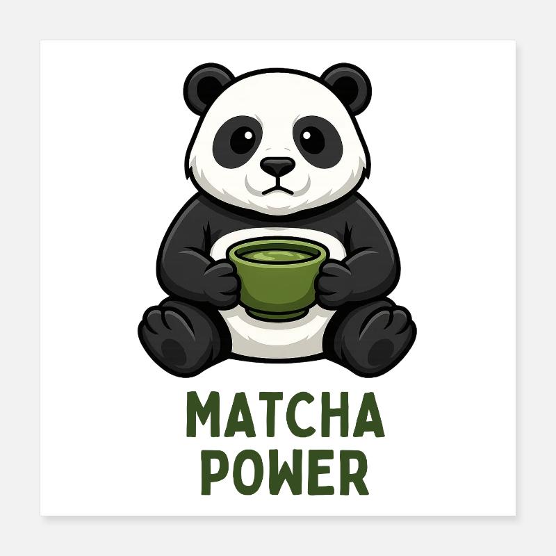 Matcha Kraft Panda Poster 40x40 cm