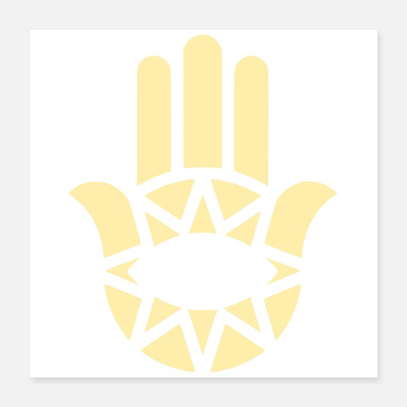 Hamsa Hand Ornament Poster 16" x 16" (40x40 cm)
