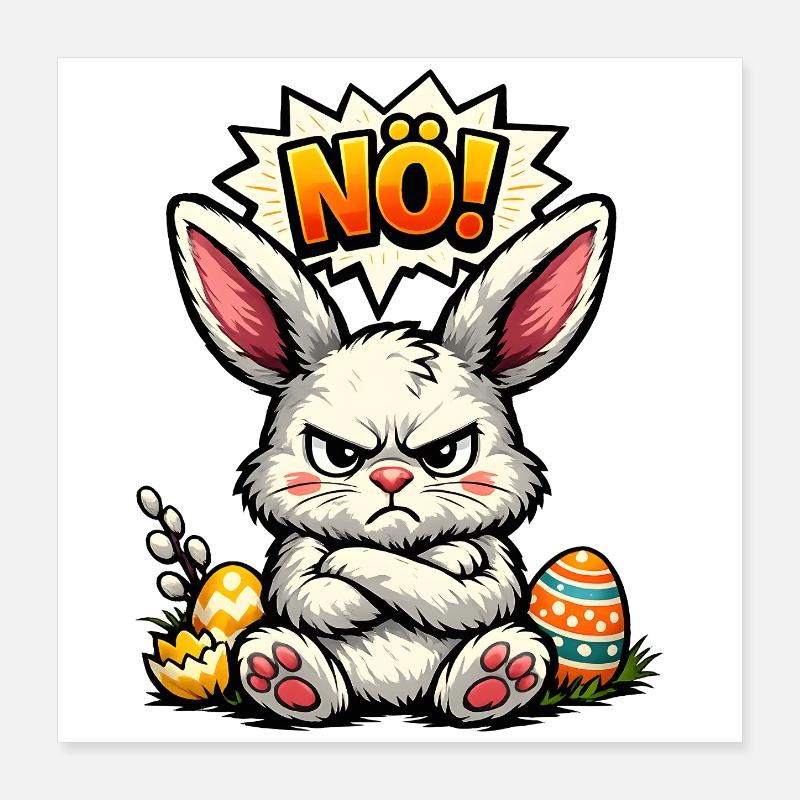 Lower Austrian Bunny Easter Gift Poster 16" x 16" (40x40 cm)