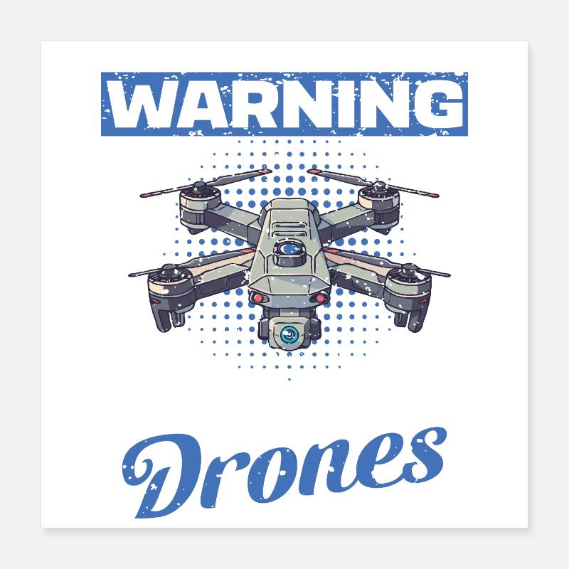 Drone Pilot Accessories Drone Pilot Drone Gift Poster 16" x 16" (40x40 cm)