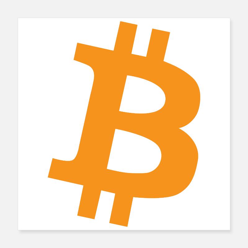 Pilule Orange - Bitcoin, idée cadeau Bitcoiner Poster 40 x 40 cm
