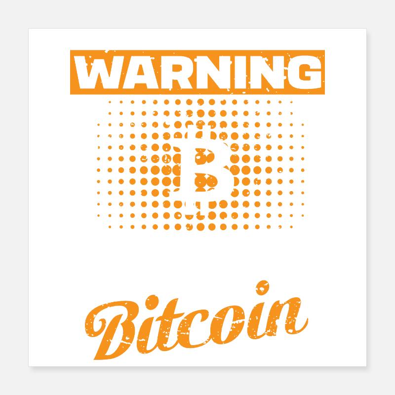 Crypto Investing Bitcoin Trader Chart Poster 16" x 16" (40x40 cm)