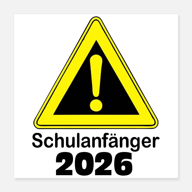 Schulanfänger 2026 Poster 40x40 cm