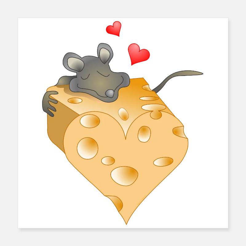 Cheesy Valentine Poster 40 x 40 cm