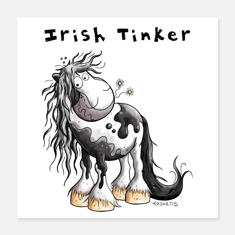 Süßer Irish Tinker Poster 40x40 cm