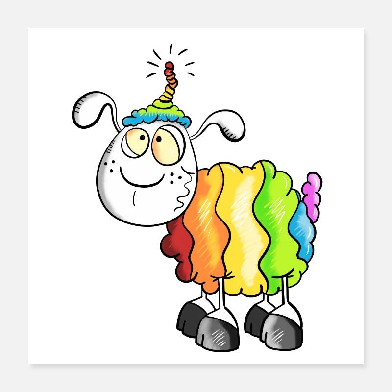 Mignon Sheep Poster 40 x 40 cm