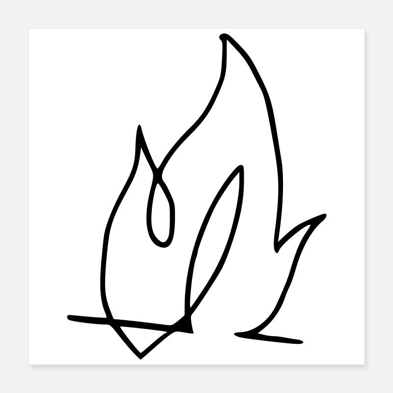 Flamme, Feuer !!! Poster 40x40 cm