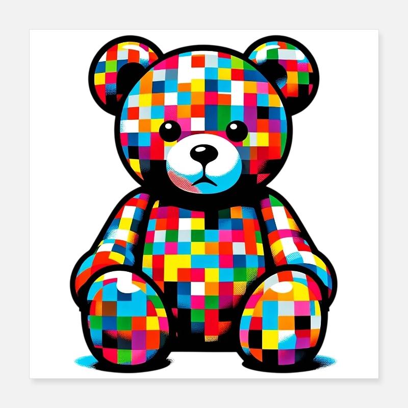 Teddybär Poster 40x40 cm