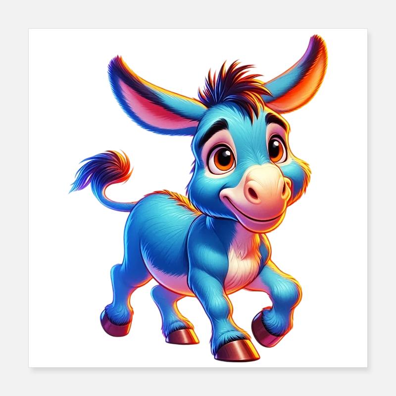 Esel-Maultier Poster 40x40 cm