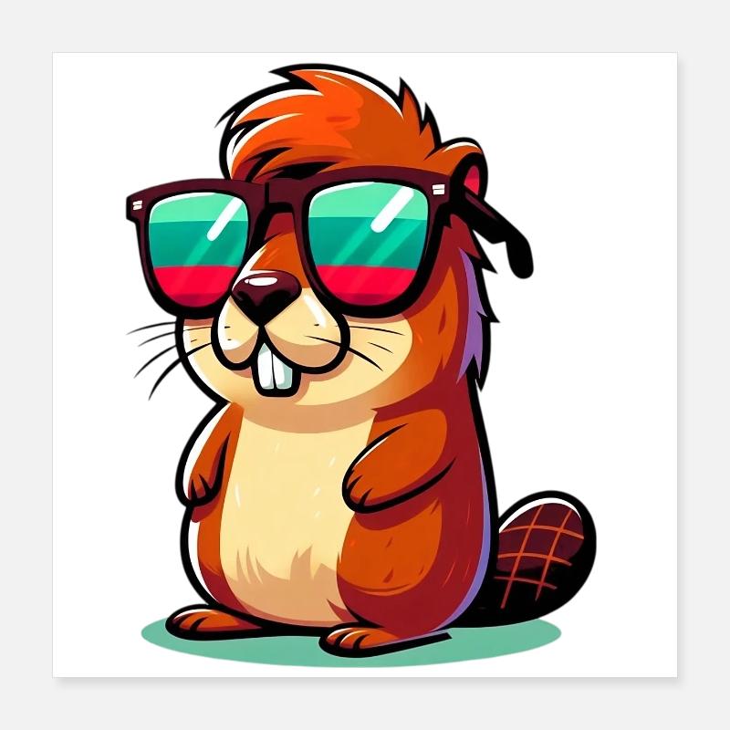 Castor Poster 40 x 40 cm