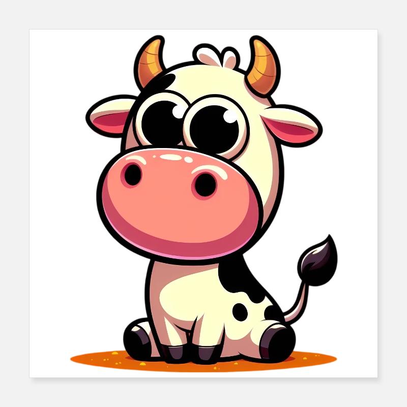 Vache Poster 40 x 40 cm