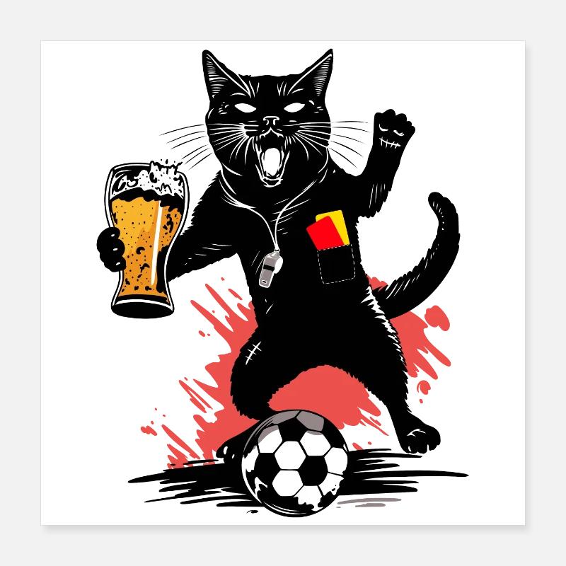 Referee Cat - Referee Cat Poster 16" x 16" (40x40 cm)