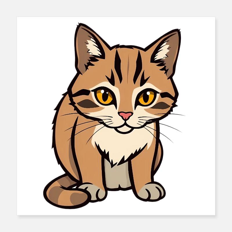 Chat Poster 40 x 40 cm