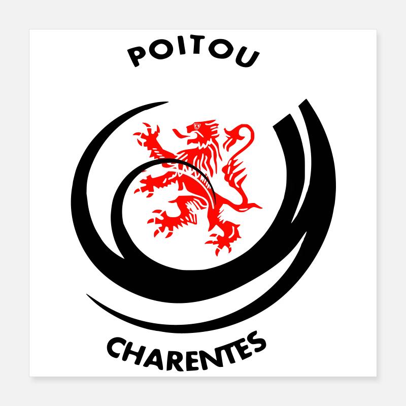 Emblème Poitou Charentes Poster 40 x 40 cm
