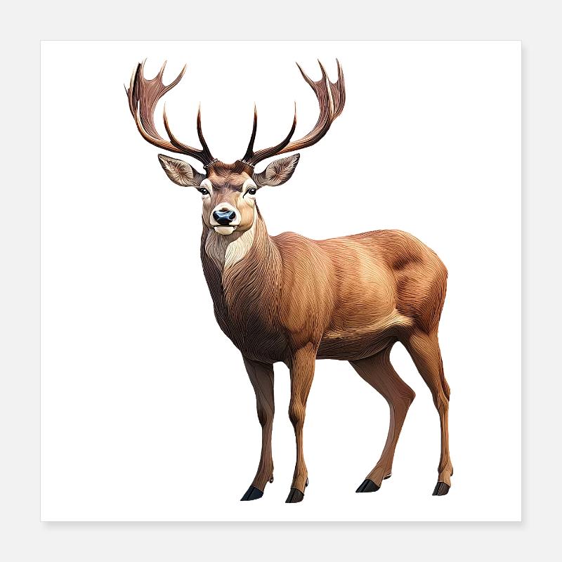 Hirsch Poster 40x40 cm