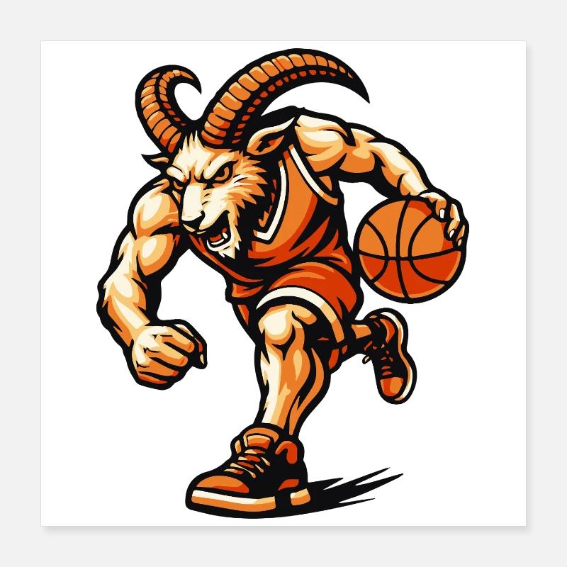 Hoopster de chèvre cornu Poster 40 x 40 cm