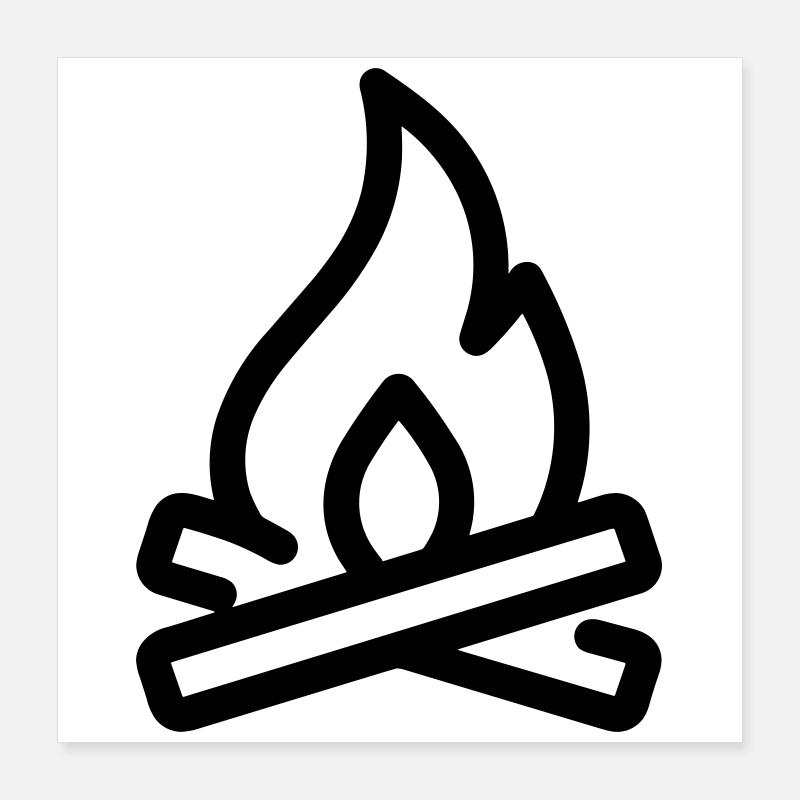 Lagerfeuer Poster 40x40 cm