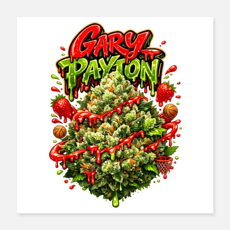 Gary Payton Graffiti Print Poster 16" x 16" (40x40 cm)