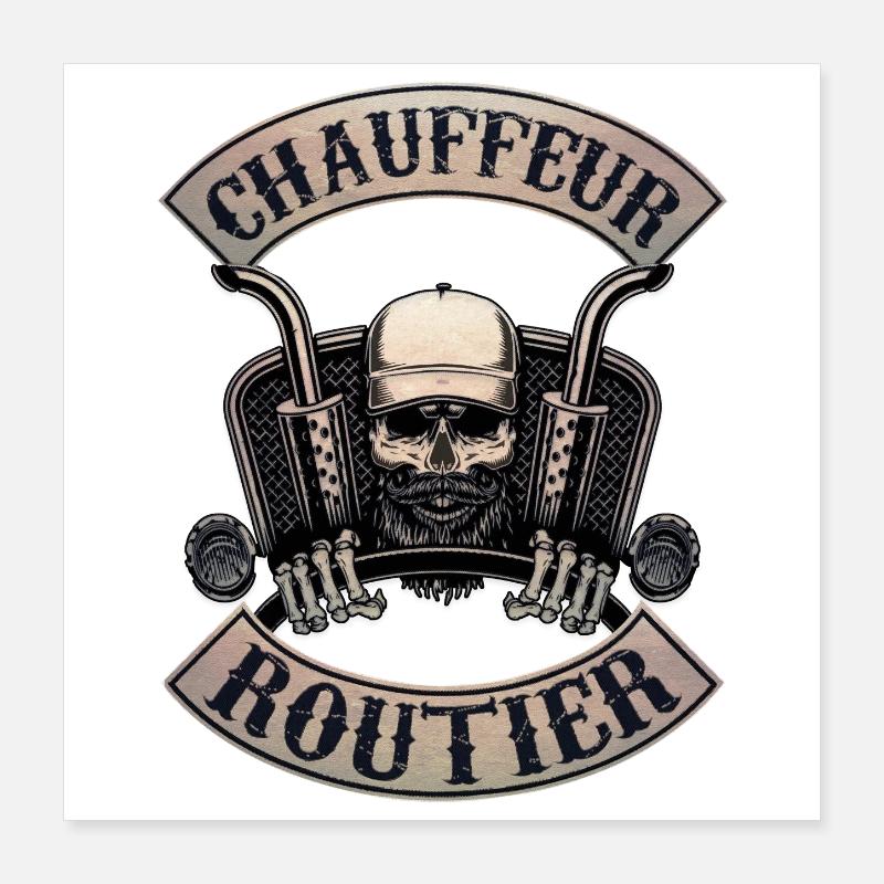 Chauffeur routier Poster 40 x 40 cm