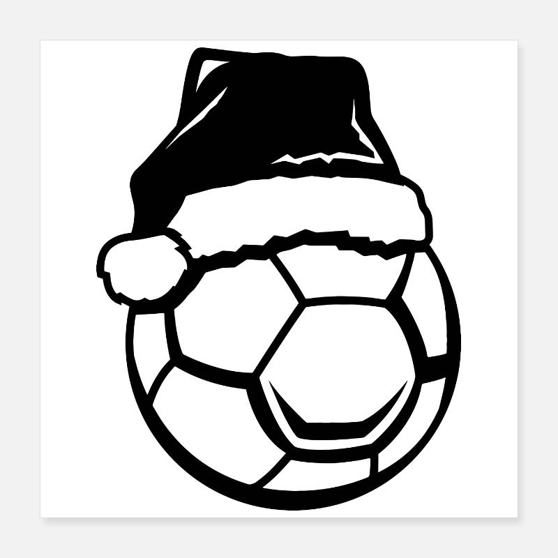 Handball Santa Hat Poster 16" x 16" (40x40 cm)