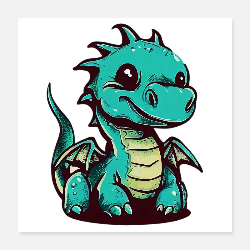 Dragon Poster 40 x 40 cm