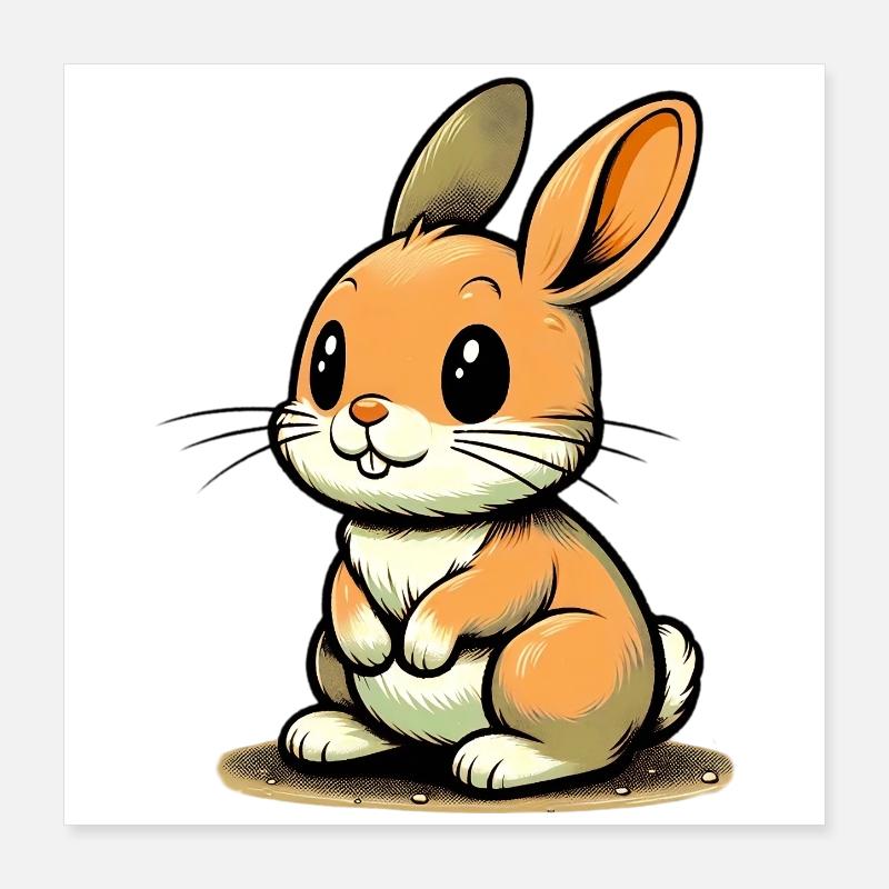 Lapin Poster 40 x 40 cm