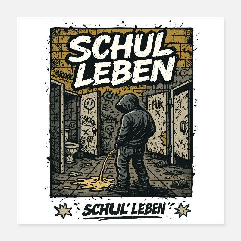 Schulleben Poster 40x40 cm