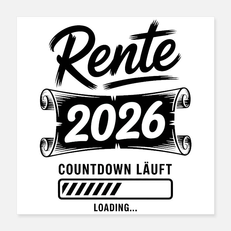 Pension Countdown 2026 Poster 16" x 16" (40x40 cm)