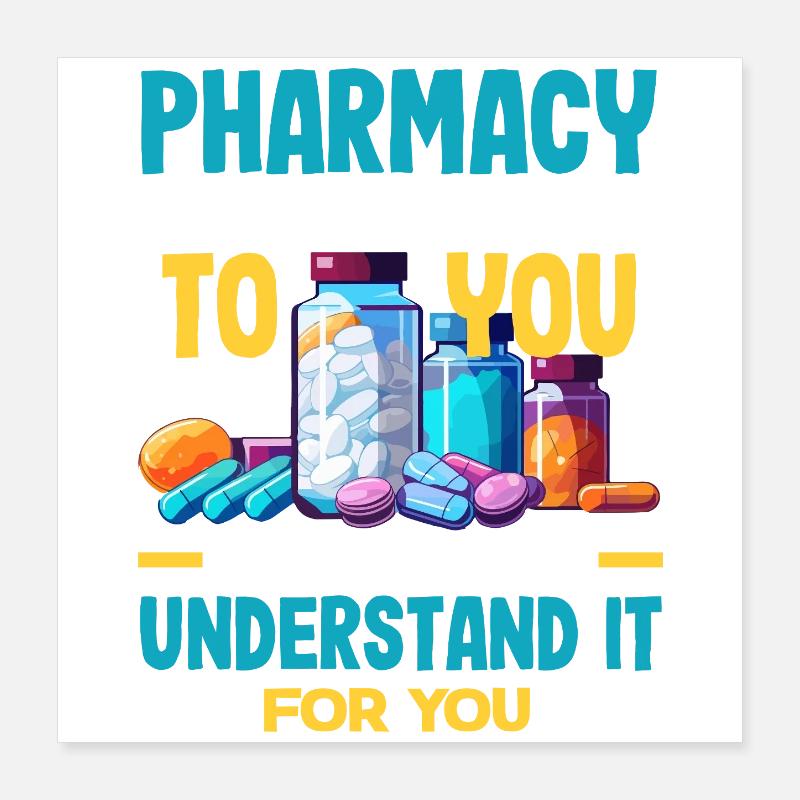 Apotheker Pharmazeutisch-technischer Poster 40x40 cm