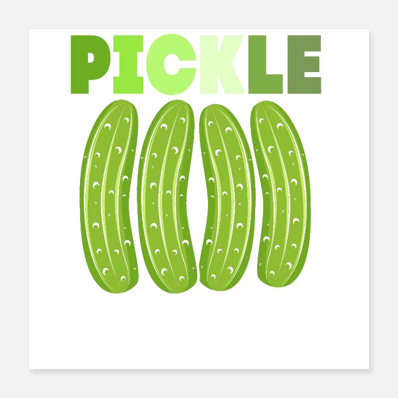 Cornichon concombre Poster 40 x 40 cm