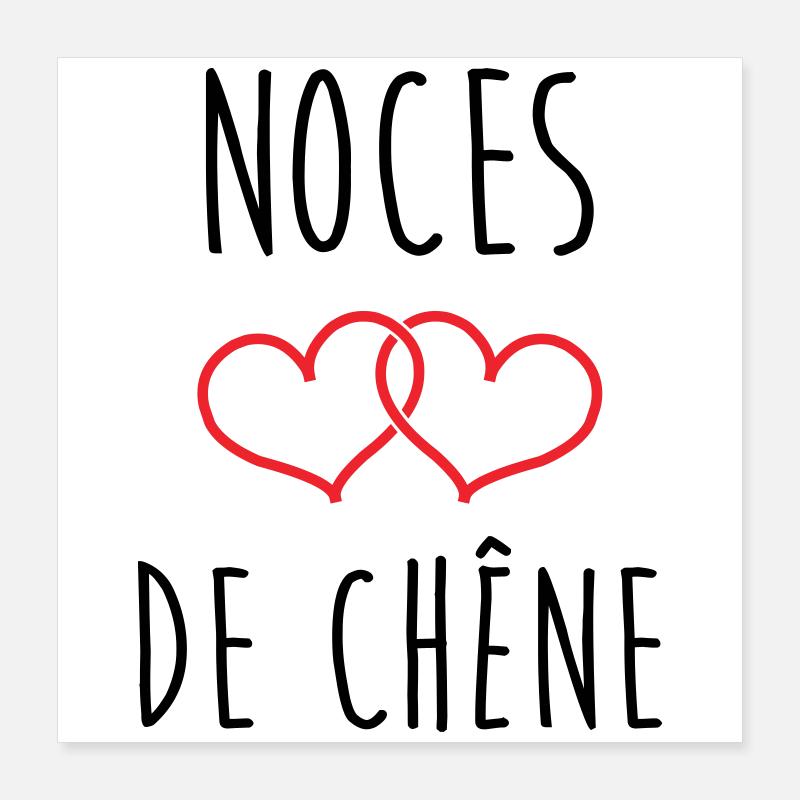 Oak Wedding 80 Years Poster 16" x 16" (40x40 cm)