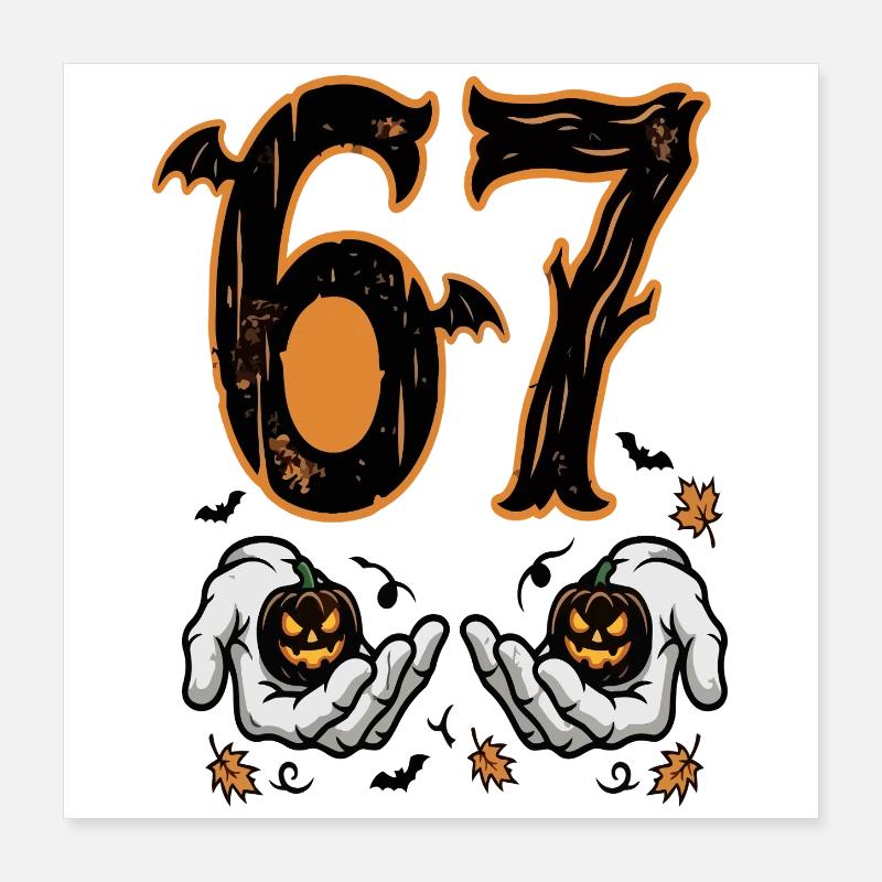 67 Halloween Hands Crest Poster 16" x 16" (40x40 cm)