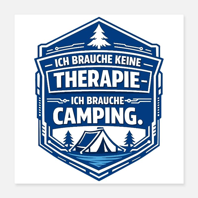 Camping Poster 40x40 cm