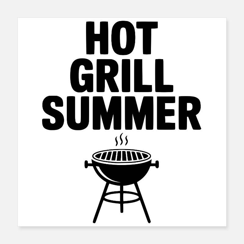 Hot Grill Summer Poster 16" x 16" (40x40 cm)