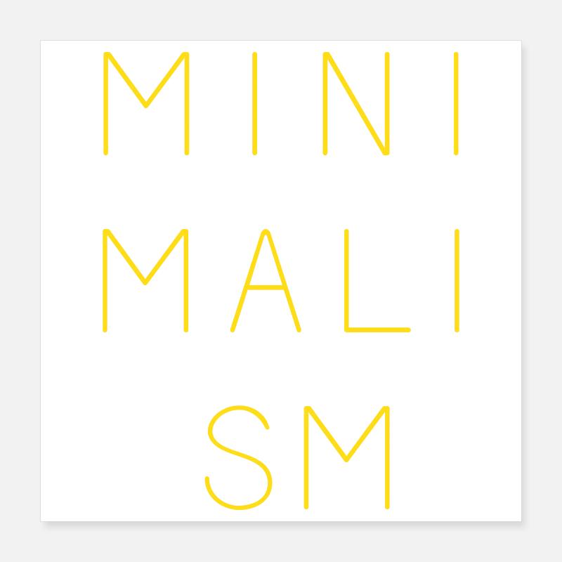 Minimalismus Poster 40x40 cm