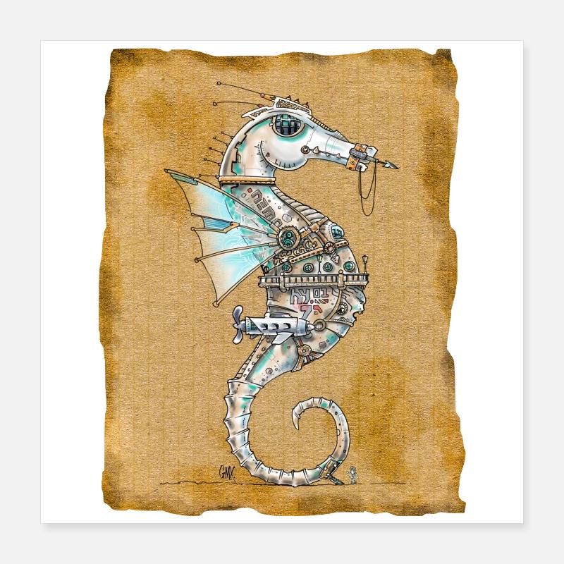 Seepferdchen Abyss'patrol von . Nemo Poster 40x40 cm