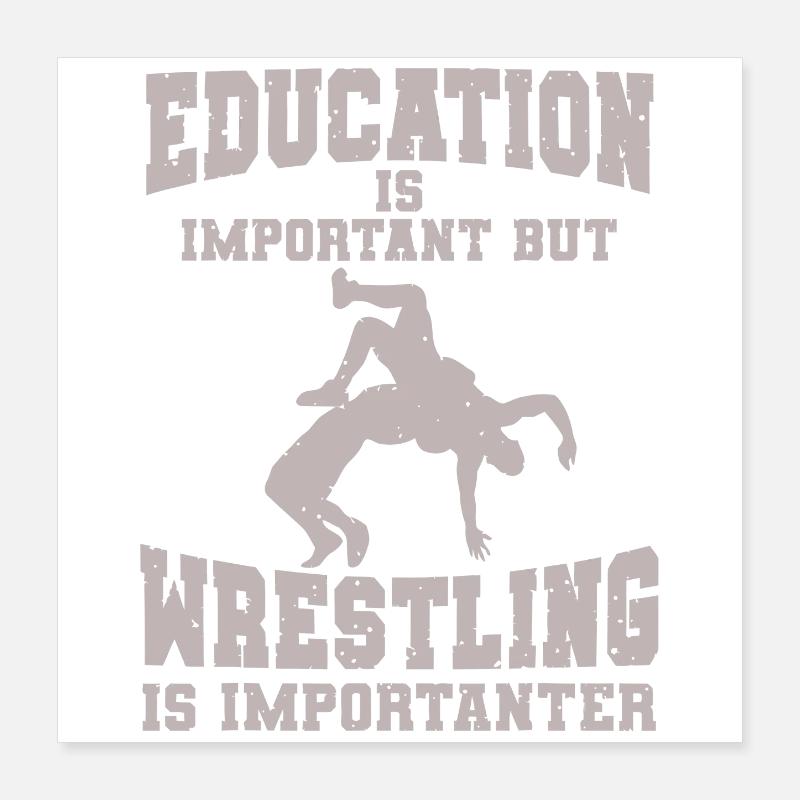 Éducation à la lutte Conception motivante Poster 40 x 40 cm