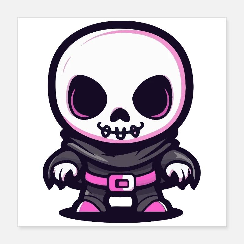 Skeleton Halloween Poster 16" x 16" (40x40 cm)