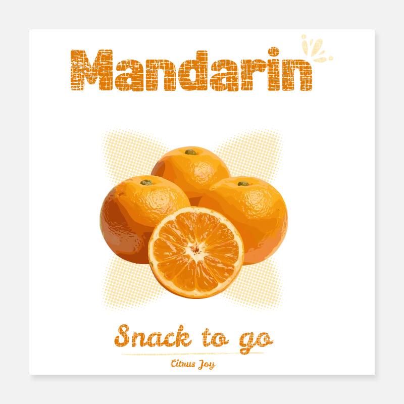 Mandarines | Snack à emporter Poster 40 x 40 cm