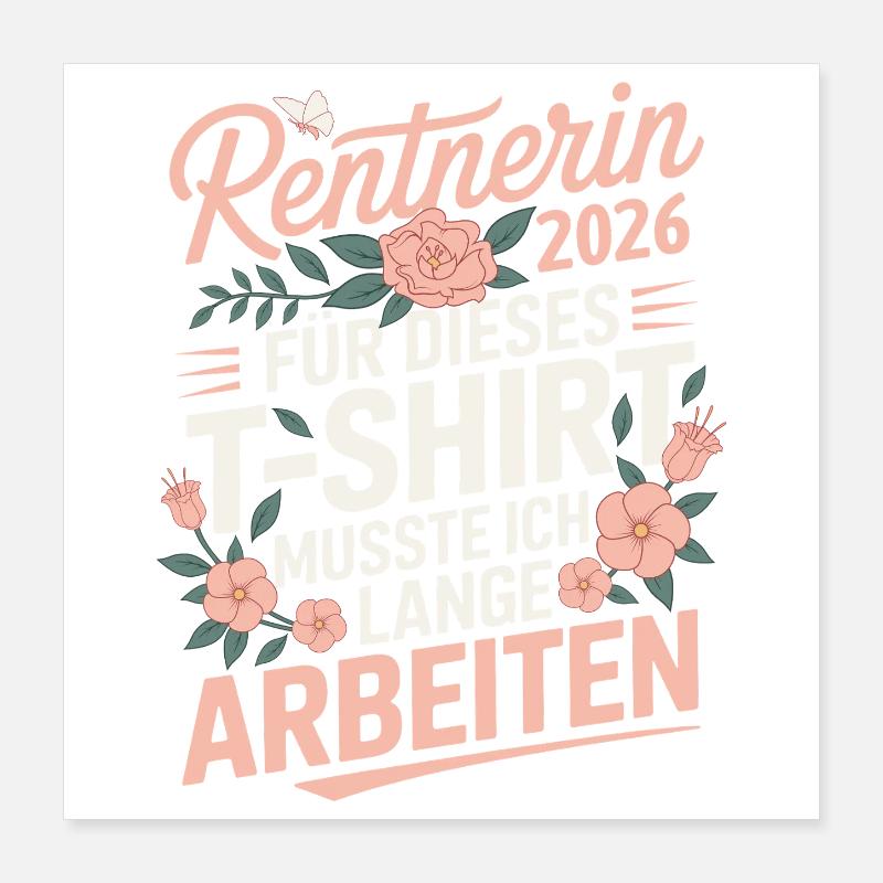 Retraité 2026 Poster 40 x 40 cm