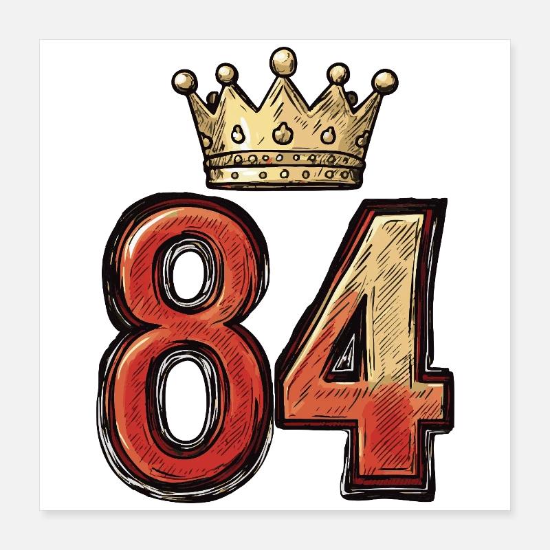 84 Number Krone Poster 16" x 16" (40x40 cm)
