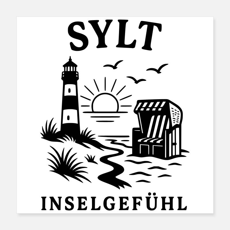 Sylt Island Feeling Poster 16" x 16" (40x40 cm)