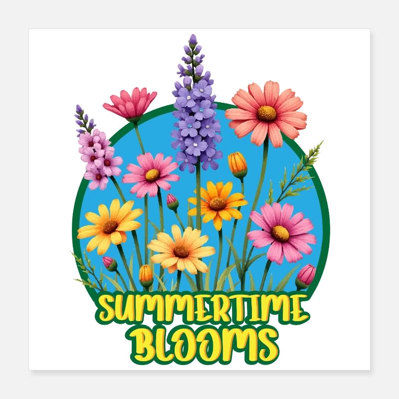 Summertime Blooms Poster 16" x 16" (40x40 cm)