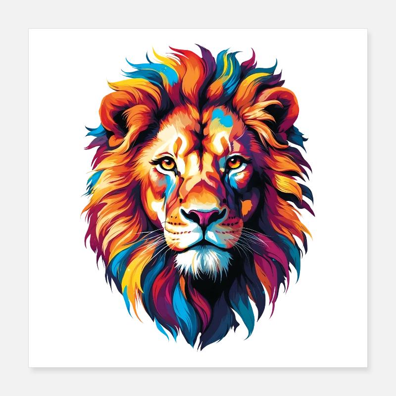 Löwe Poster 40x40 cm
